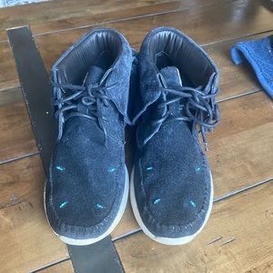 Visvim black moccasins size 10